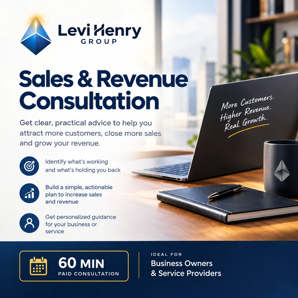 Sales & Revenue Consultation — 60-minute paid session for business owners and service providers